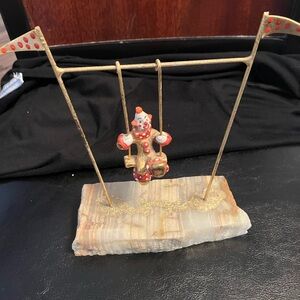 Vintage Clown Swing Figurine